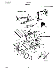 06 - Controls parts for Frigidaire Refrigerator FRS24ZGEW2 from AppliancePartsPros.com