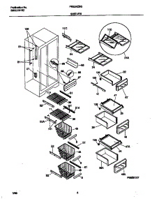 05 - Shelves parts for Frigidaire Refrigerator FRS24ZSGB2 from AppliancePartsPros.com