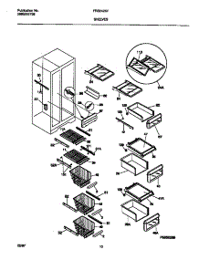 05 - Shelves parts for Frigidaire Refrigerator FRS24ZSFW0 from AppliancePartsPros.com
