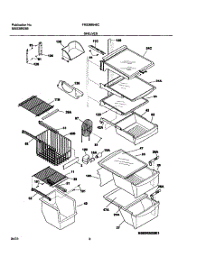 09 - Shelves parts for Frigidaire Refrigerator FRS26BH6CQ0 from AppliancePartsPros.com