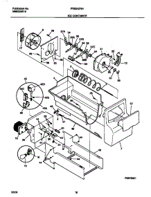 09 - Ice Container parts for Frigidaire Refrigerator FRS24ZRHW3 from AppliancePartsPros.com