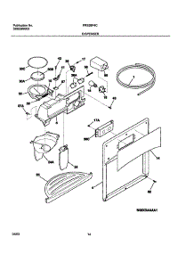 15 - Dispenser parts for Frigidaire Refrigerator FRS26F4CW0 from AppliancePartsPros.com