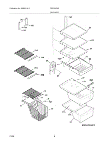 09 - Shelves parts for Frigidaire Refrigerator FRS23KF6EWC from AppliancePartsPros.com