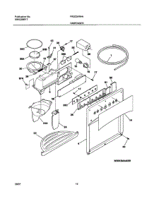 15 - Dispenser parts for Frigidaire Refrigerator FRS23KR4AQ2 from AppliancePartsPros.com