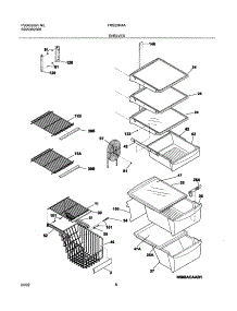 09 - Shelves parts for Frigidaire Refrigerator FRS23R4AQ4 from AppliancePartsPros.com