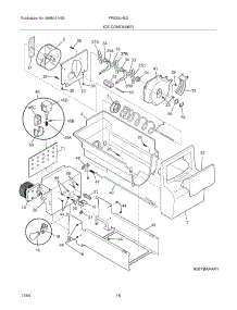 17 - Ice Container parts for Frigidaire Refrigerator FRS23LH5DS3 from AppliancePartsPros.com