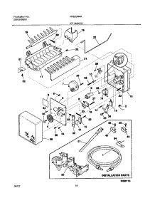 19 - Ice Maker parts for Frigidaire Refrigerator FRS23R4AB4 from AppliancePartsPros.com