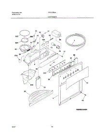15 - Ice & Water Dispenser parts for Frigidaire Refrigerator FRS23R4AQ0 from AppliancePartsPros.com
