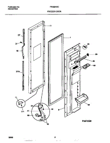 02 - Freezer Door parts for Frigidaire Refrigerator FRS22XGCD3 from AppliancePartsPros.com