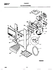 08 - Ice & Water Dispenser parts for Frigidaire Refrigerator FRS22ZGEW1 from AppliancePartsPros.com