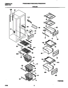 05 - Shelves parts for Frigidaire Refrigerator FRS22ZGGW2 from AppliancePartsPros.com