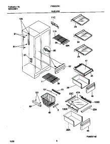 05 - Shelves parts for Frigidaire Refrigerator FRS22ZRHD3 from AppliancePartsPros.com