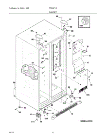 07 - Cabinet parts for Frigidaire Refrigerator FRS23F4CB4 from AppliancePartsPros.com