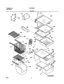 09 - Shelves parts for Frigidaire Refrigerator FRS23BH6CB1 from AppliancePartsPros.com