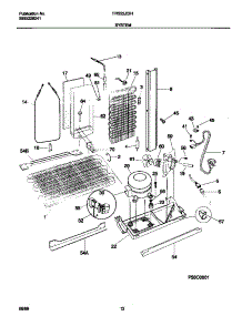 07 - System parts for Frigidaire Refrigerator FRS22ZGHW2 from AppliancePartsPros.com