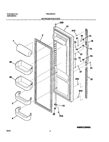 05 - Refrigerator Door parts for Frigidaire Refrigerator FRS23BH5CQ0 from AppliancePartsPros.com