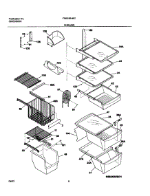 09 - Shelves parts for Frigidaire Refrigerator FRS23BH5CQ0 from AppliancePartsPros.com
