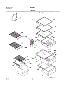 09 - Shelves parts for Frigidaire Refrigerator FRS23F4CW2 from AppliancePartsPros.com