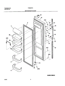 05 - Refrigerator Door parts for Frigidaire Refrigerator FRS23H7CW0 from AppliancePartsPros.com