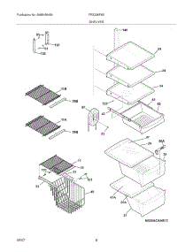 09 - Shelves parts for Frigidaire Refrigerator FRS23KF6EB7 from AppliancePartsPros.com