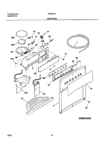 15 - Dispenser parts for Frigidaire Refrigerator FRS23H7CQ0 from AppliancePartsPros.com