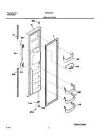 03 - Freezer Door parts for Frigidaire Refrigerator FRS23R4AW9 from AppliancePartsPros.com