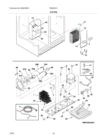 13 - System parts for Frigidaire Refrigerator FRS23R4CB3 from AppliancePartsPros.com