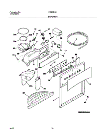 15 - Dispenser parts for Frigidaire Refrigerator FRS23R4AQ5 from AppliancePartsPros.com