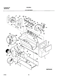 17 - Ice Container parts for Frigidaire Refrigerator FRS23R4AW9 from AppliancePartsPros.com