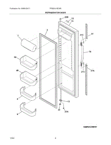 05 - Refrigerator Door parts for Frigidaire Refrigerator FRS23LH5DW5 from AppliancePartsPros.com