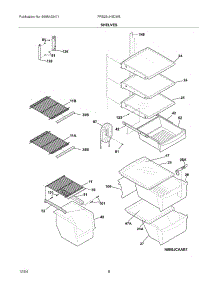09 - Shelves parts for Frigidaire Refrigerator FRS23LH5DW5 from AppliancePartsPros.com