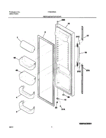 05 - Refrigerator Door parts for Frigidaire Refrigerator FRS23R4AQ6 from AppliancePartsPros.com
