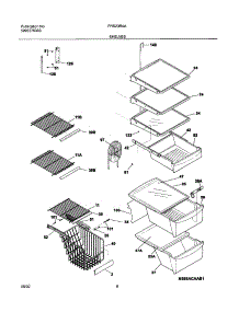 09 - Shelves parts for Frigidaire Refrigerator FRS23R4AQ6 from AppliancePartsPros.com