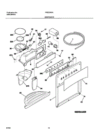 15 - Dispenser parts for Frigidaire Refrigerator FRS23R4AB7 from AppliancePartsPros.com