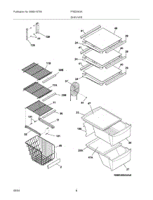 09 - Shelves parts for Frigidaire Refrigerator FRS23W3AQD from AppliancePartsPros.com