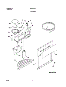 15 - Dispenser parts for Frigidaire Refrigerator FRS23W3AQ9 from AppliancePartsPros.com