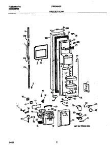 02 - Freezer Door parts for Frigidaire Refrigerator FRS24AGGB8 from AppliancePartsPros.com