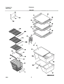 09 - Shelves parts for Frigidaire Refrigerator FRS23W3AQ6 from AppliancePartsPros.com