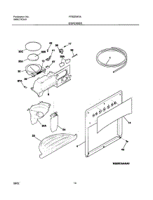 15 - Dispenser parts for Frigidaire Refrigerator FRS23W3AQ6 from AppliancePartsPros.com