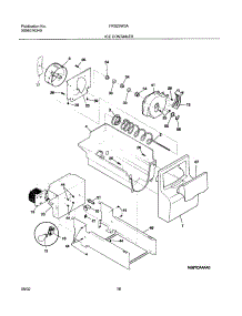 17 - Ice Container parts for Frigidaire Refrigerator FRS23W3AQ6 from AppliancePartsPros.com