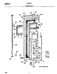 02 - Freezer Door parts for Frigidaire Refrigerator FRS24BGGB2 from AppliancePartsPros.com