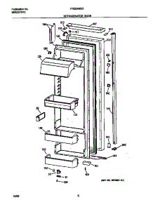 04 - Refr Door parts for Frigidaire Refrigerator FRS24BGGB2 from AppliancePartsPros.com
