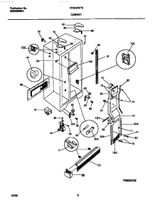 04 - Cabinet parts for Frigidaire Refrigerator FRS24WPBD1 from AppliancePartsPros.com