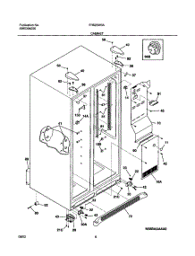 07 - Cabinet parts for Frigidaire Refrigerator FRS23W3AW9 from AppliancePartsPros.com