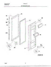 04 - Refrigerator Door parts for Frigidaire Refrigerator FRS23ZTJB2 from AppliancePartsPros.com