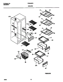 05 - Shelves parts for Frigidaire Refrigerator FRS24WPBD1 from AppliancePartsPros.com
