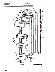 04 - Refrigerator Door parts for Frigidaire Refrigerator FRS24AGGB8 from AppliancePartsPros.com