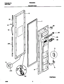 02 - Freezer Door parts for Frigidaire Refrigerator FRS24MWGD2 from AppliancePartsPros.com