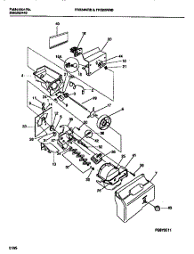 10 - Ice Container & Dispenser  Drive parts for Frigidaire Refrigerator FRS24WRBW1 from AppliancePartsPros.com