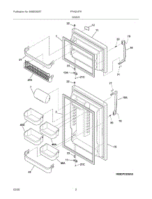 03 - Door parts for Frigidaire Refrigerator FPHI2187KR0 from AppliancePartsPros.com